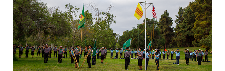 Chào Cờ at Camp